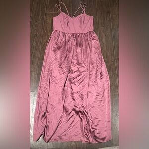 David's Bridal Mauve Maxi Dress